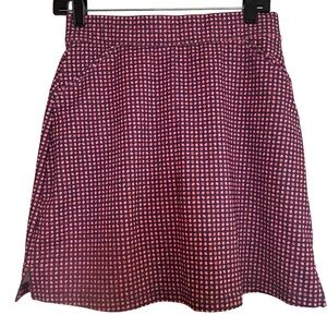 Peter Millar Golf Skort 17.5" long- Red and‎ Navy Patterned, Women's Size XS